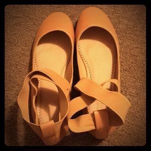 Kimchi blue nude strappy ballet flats
